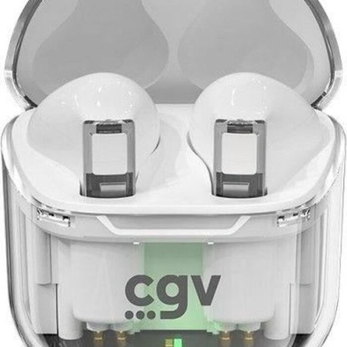 Draadloze Bluetooth-hoofdtelefoon - CGV - URBAN GHOST (wit) - Batterijduur van 30 uur - Aanraakbediening - TWS