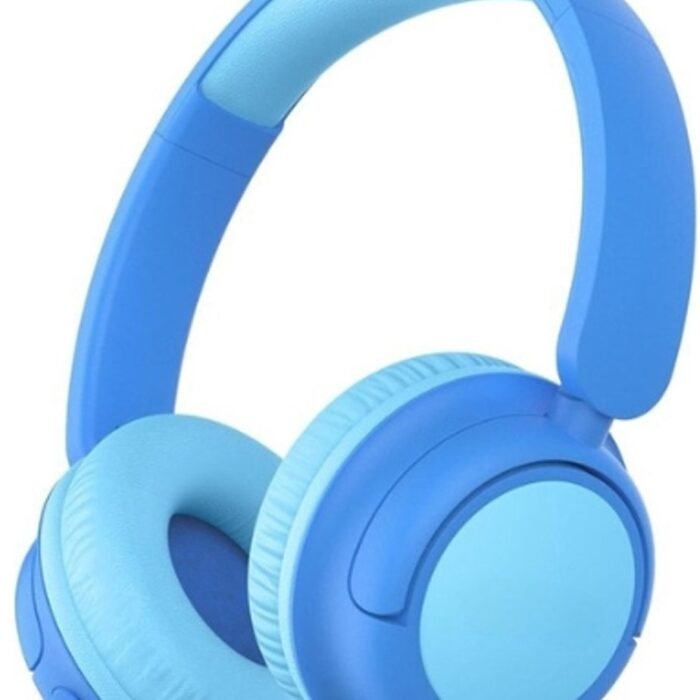 StayPowered Koptelefoon voor Kinderen - Kinderhoofdtelefoon met 60 Uur Accu en Volumebegrenzing - Draaibare Oorschelpen - Zachte Oorkussens - Ingebouwde Microfoon - Bluetooth - Eenvoudige Bediening - Blauw - Levering Sneller dan Aangegeven!
