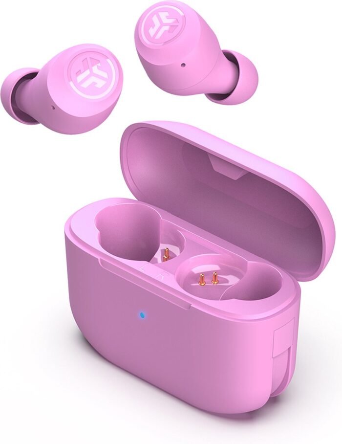JLAB Go POP Draadloze oordopjes - Bluetooth - 35 uur speeltijd - Be Aware Audio - Met Microfoon - Oortjes Draadloos - Geschikt voor Android en Apple - Roze