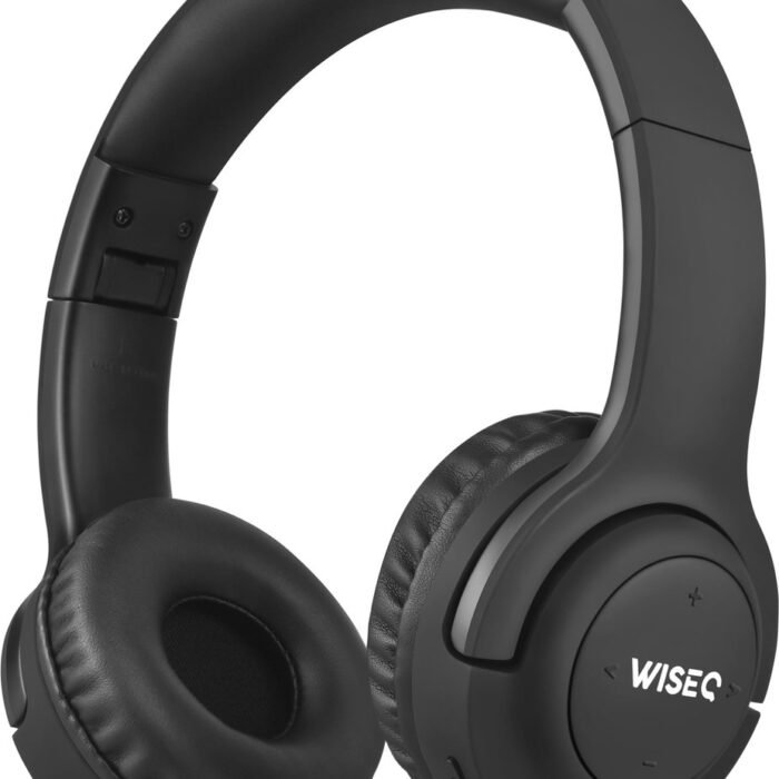 WiseQ HERO Draadloze Koptelefoon Kinderen - Koptelefoon Kind met Volumebegrenzing Bluetooth en 38 uur Batterij - Zwart