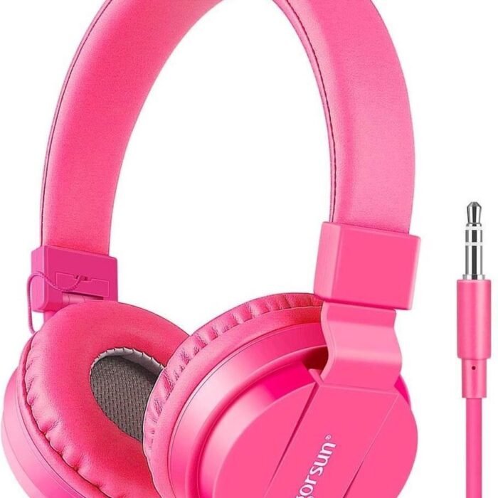 iPad Koptelefoon Kinderen - Hoofdtelefoon Kids Verstelbaar - On-Ear Volumebegrenzing - Roze