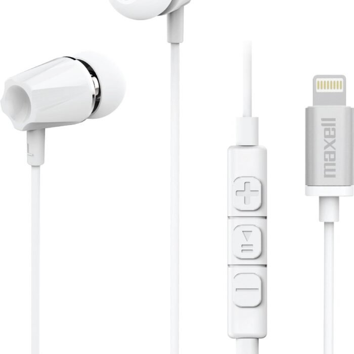 Maxell Bolts+ Lightning Oordopjes met Ingebouwde Controller en Microfoon - Wit (304487)