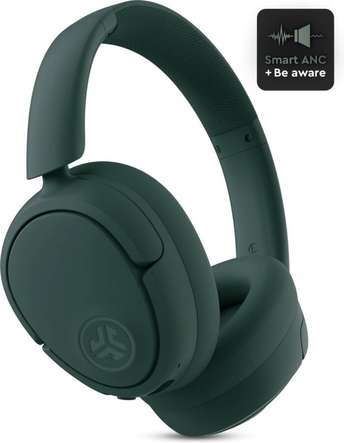 JLAB Jbuds LUX ANC Koptelefoon Draadloos - Noise Cancelling Hoofdtelefoon – 70 Uur Speeltijd – Be Aware Audio – Bluetooth Multipoint – Aanpasbare Equalizer Instellingen – Inklapbaar Design Met Zachte Oorkussens - Groen