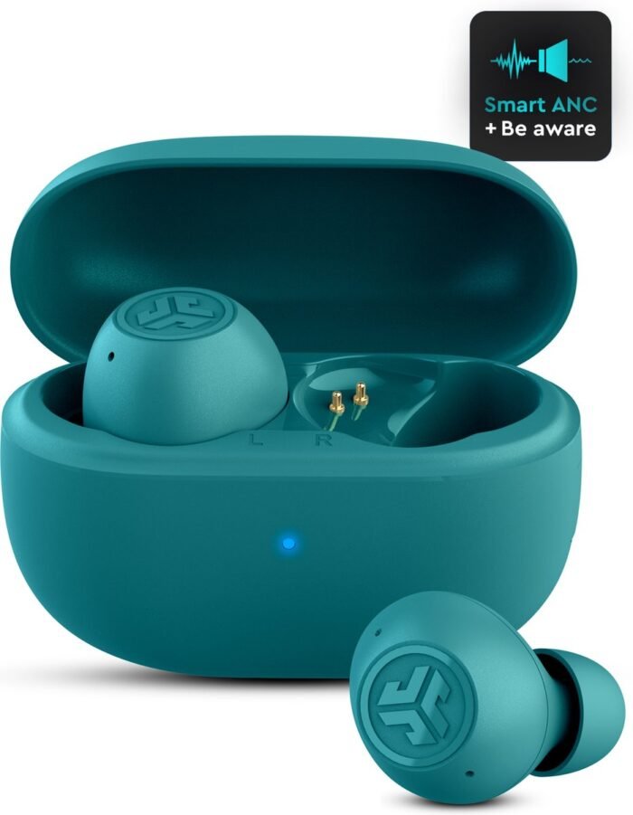 JLAB Go POP ANC Draadloze oordopjes - Noise Cancelling Oortjes - Bluetooth Multipoint - 24 uur speeltijd - Met Microfoon - Draadloos - Geschikt voor Android en Apple - Teal