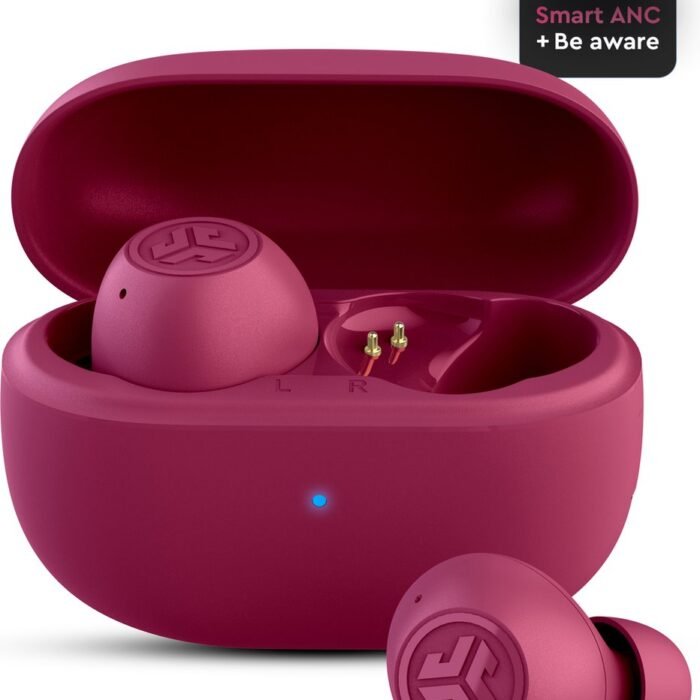 JLAB Go POP ANC Draadloze oordopjes - Noise Cancelling Oortjes - Bluetooth Multipoint - 24 uur speeltijd - Met Microfoon - Draadloos - Geschikt voor Android en Apple - Fuchsia