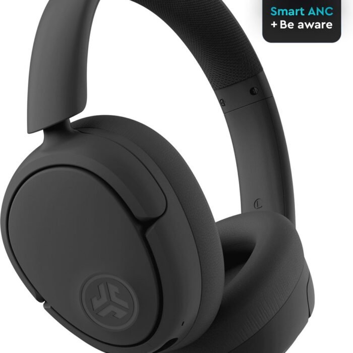 JLAB Jbuds LUX ANC Koptelefoon Draadloos - Noise Cancelling Hoofdtelefoon – 70 Uur Speeltijd – Be Aware Audio – Bluetooth Multipoint – Aanpasbare Equalizer Instellingen – Inklapbaar Design Met Zachte Oorkussens - Zwart