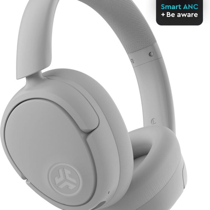 JLAB Jbuds LUX ANC Koptelefoon Draadloos - Noise Cancelling Hoofdtelefoon – 70 Uur Speeltijd – Be Aware Audio – Bluetooth Multipoint – Aanpasbare Equalizer Instellingen – Inklapbaar Design Met Zachte Oorkussens - Cloud White