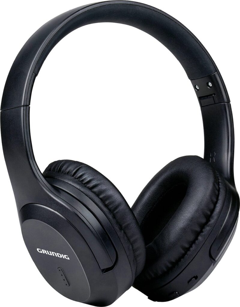 Grundig Bluetooth Koptelefoon - Hoofdtelefoon Draadloos - Over Ear Koptelefoon met 40 Uur Afspeeltijd - Draadloze Koptelefoon met Microfoon - Incl. Audio kabel 3.5mm en USB-C Oplaadkabel