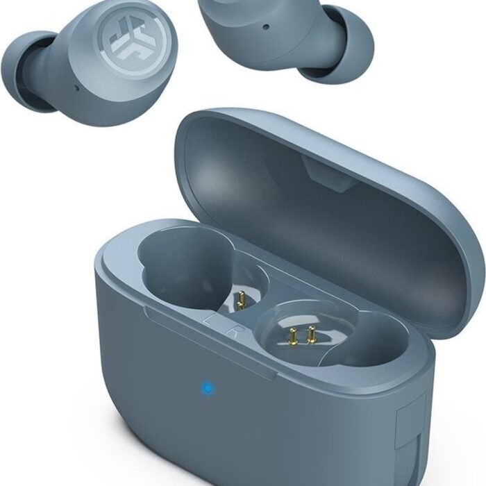 JLAB Go POP Draadloze oordopjes - Bluetooth - 35 uur speeltijd - Be Aware Audio - Met Microfoon - Oortjes Draadloos - Geschikt voor Android en Apple - Ijzerblauw