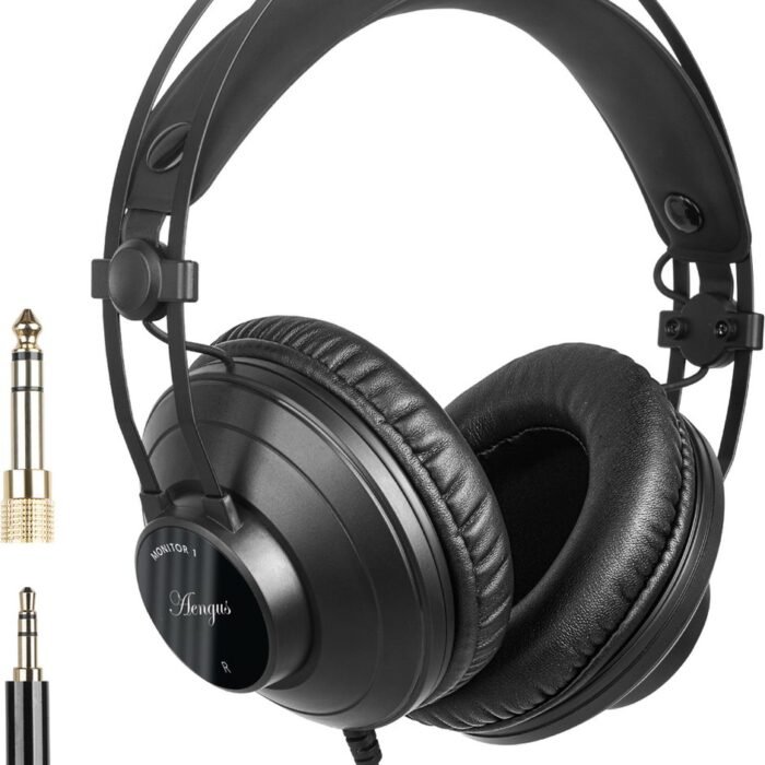 Koptelefoon voor DJ en Studio, hoofdtelefoon met kabel, Over Ear Koptelefoon