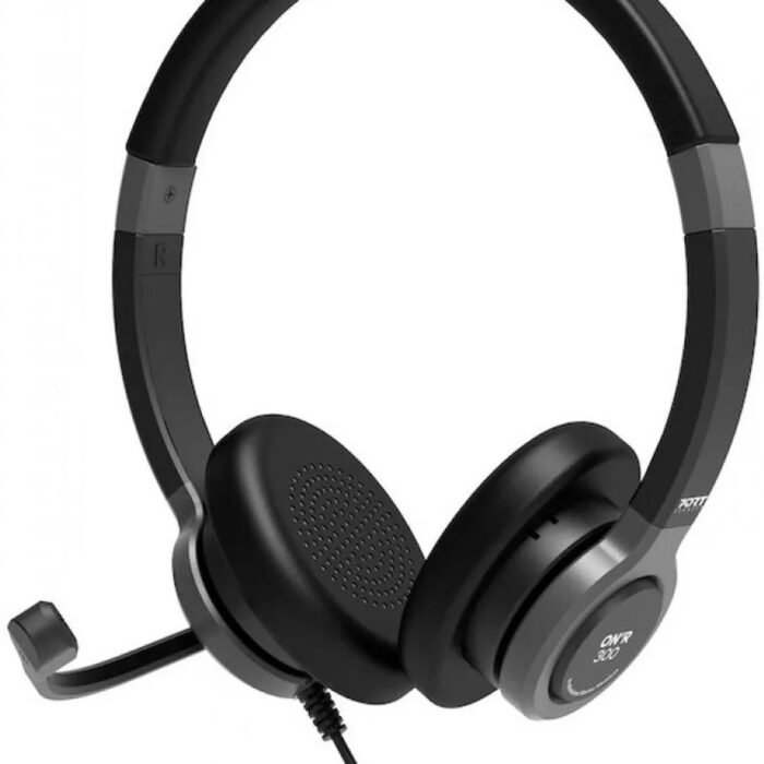 Port Designs Active Office 912001 - Stereo Headset - USB - Met microfoon - Noise Cancelling - In-line bediening - Voor PC en laptop - Zwart