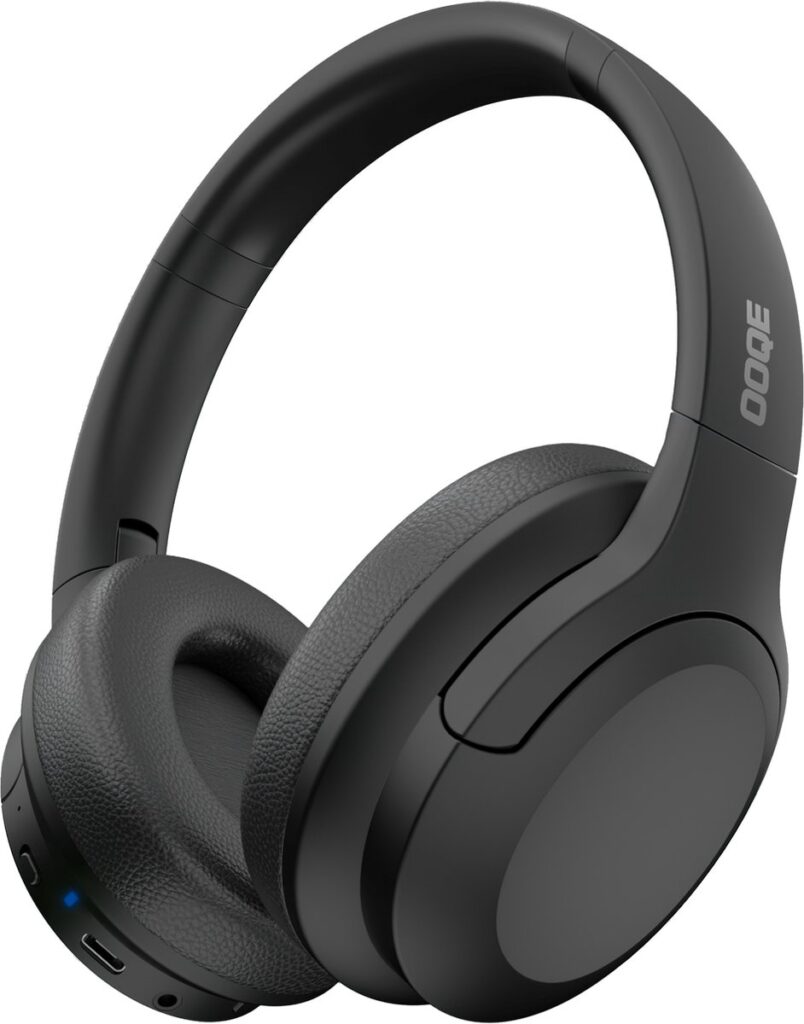 OOQE PRO HX9 - Koptelefoon | Koptelefoon Bluetooth | Koptelefoon Draadloos | Koptelefoon met Microfoon | Passive Noise Cancelling | ClearTone: Zuiver | Nieuwste Bluetooth 5.3 | Opvouwbaar | Ergonomisch | Energiezuinig: Lange Batterijduur | Zwart