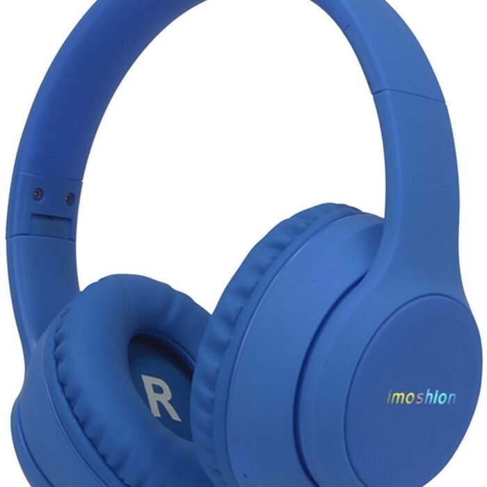 imoshion Kinder Koptelefoon met LED Verlichting - Met Decibelbegrenzer - Bluetooth Koptelefoon Kinderen - Draadloze Over-Ear Hoofdtelefoon - Cobalt Blue