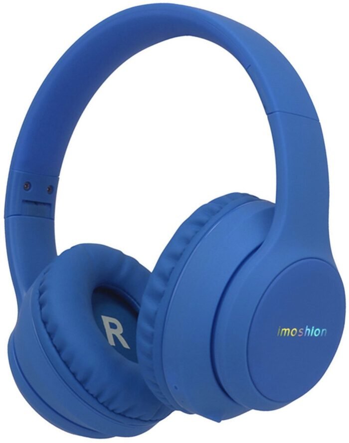 imoshion Kinder Koptelefoon met LED Verlichting - Met Decibelbegrenzer - Bluetooth Koptelefoon Kinderen - Draadloze Over-Ear Hoofdtelefoon - Cobalt Blue