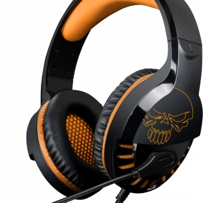 Spirit of Gamer Headset – Kinder Koptelefoon - Koptelefoon - Microfoon – Geschikt Voor Headset Nintendo Switch/PS5/PS4/Xbox Series X/S/Xbox One/Pc – Ruisonderdrukkende Microfoon – Verstelbare hoofdband – Helder geluid – Zwart/Oranje