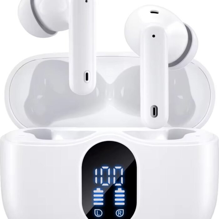Siltcon® SoundWave Pro 1 - Draadloze Oordopjes – Bluetooth Oordopjes – Oortjes draadloos – Oordopjes draadloos - Draadloze oortjes bluetooth - Noise cancelling ANC+ENC - Universeel - BT 5.3 - Wit