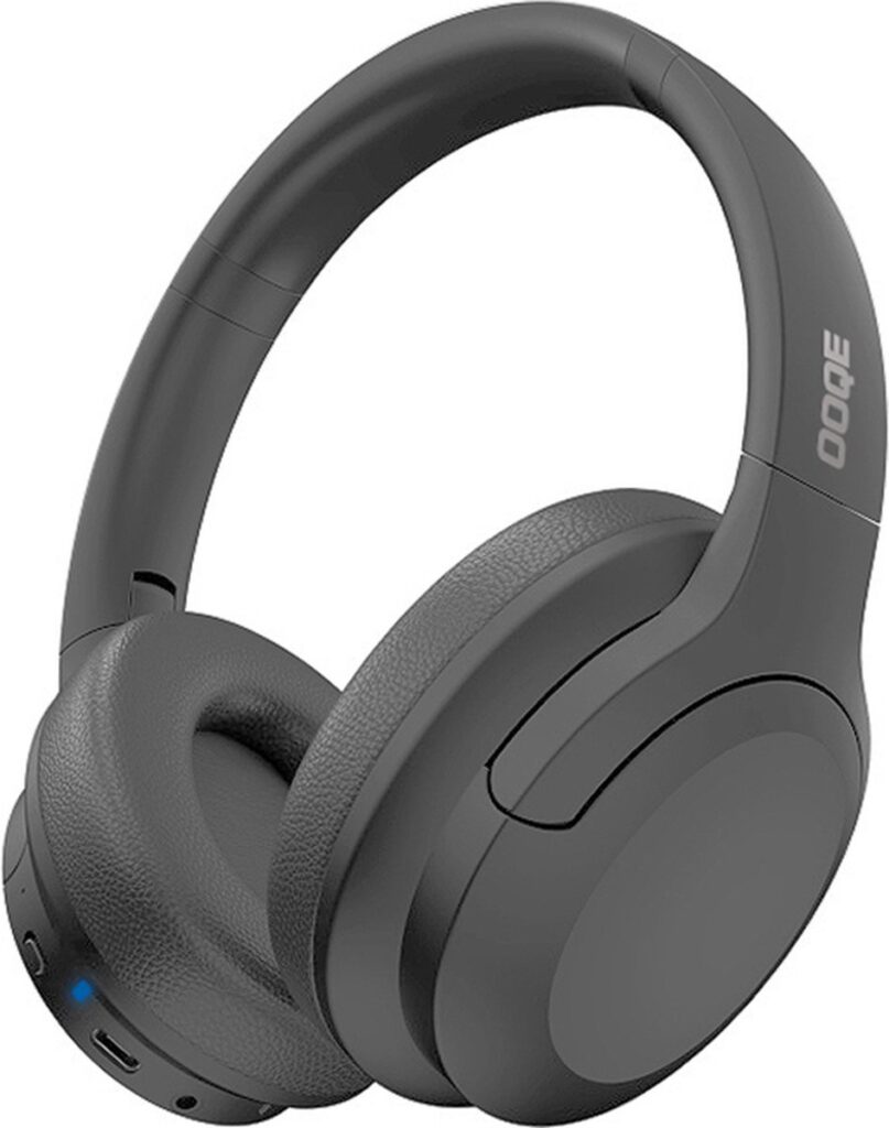 OOQE PRO HX9 - Koptelefoon | Koptelefoon Bluetooth | Koptelefoon Draadloos | Koptelefoon met Microfoon | Passive Noise Cancelling | ClearTone: Zuiver | Nieuwste Bluetooth 5.3 | Opvouwbaar | Ergonomisch | Energiezuinig: Lange Batterijduur | Grijs