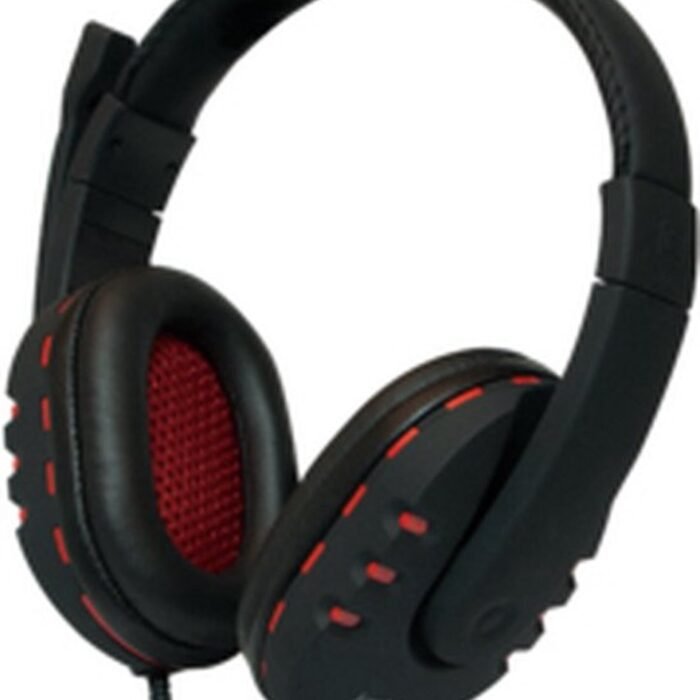 LogiLink HS0033 hoofdtelefoon/headset Bedraad Hoofdband Oproepen/muziek Zwart, Rood