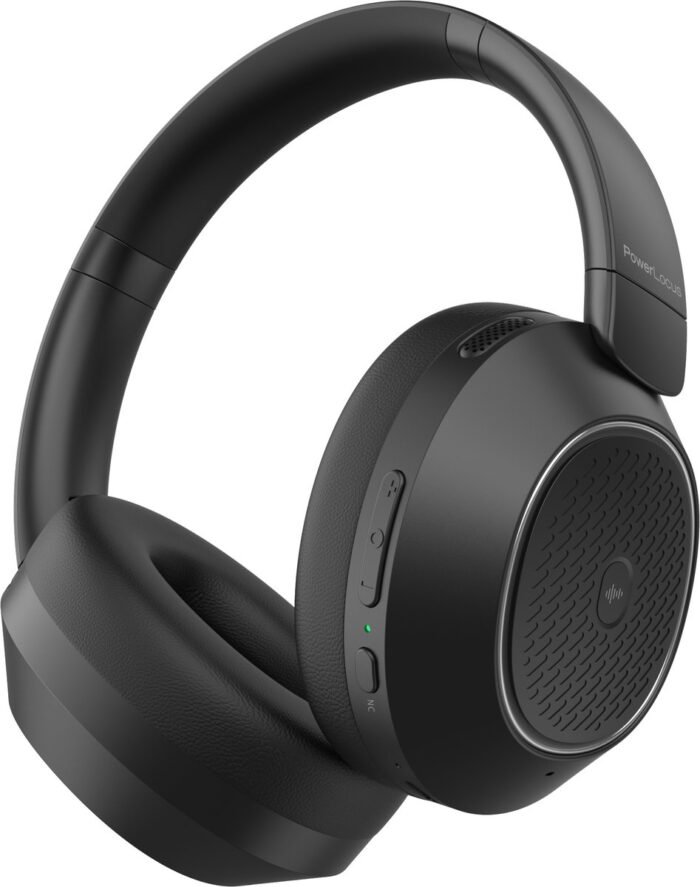 PowerLocus - Universe - Active Noise Cancelling Koptelefoon - Hybric ANC mode - 60+ uur batterijduur - Over-Ear - Microfoon - Koptelefoons - Deep Bass Modi - Zwart