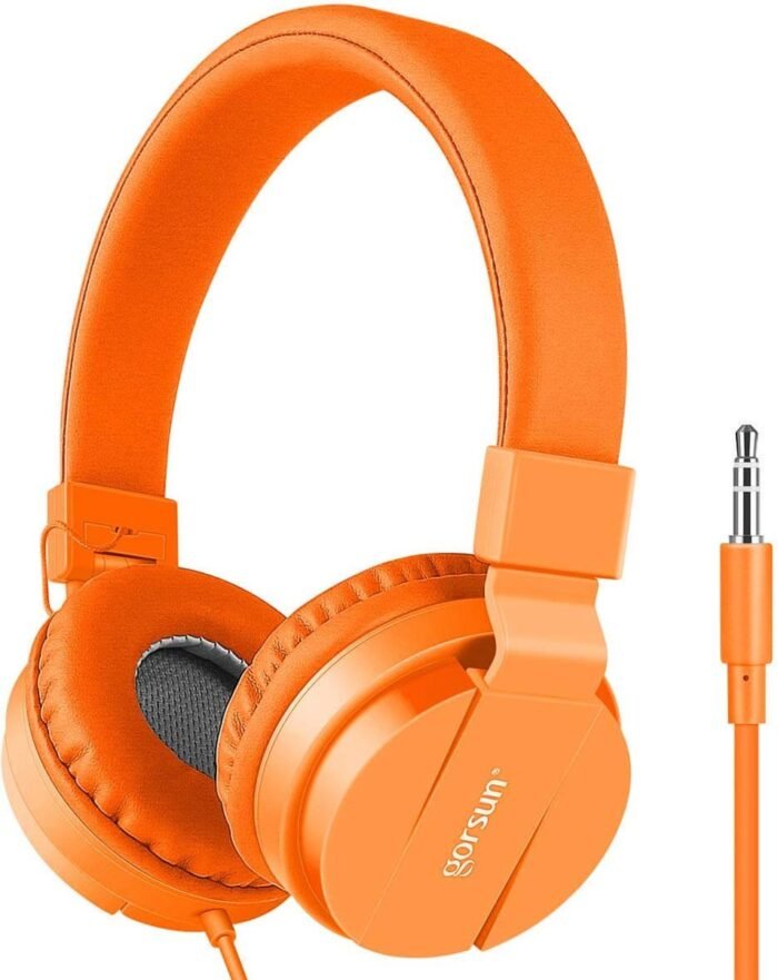 iPad Koptelefoon Kinderen - Hoofdtelefoon Kids Verstelbaar - On-Ear Volumebegrenzing - Oranje