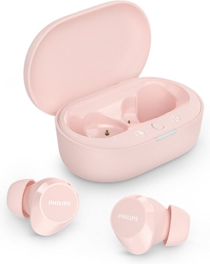 PHILIPS TAT1209PK True Wireless In Ear Bluetooth Headphones - Kleine oordopjes, Geweldige kwaliteit, Natuurlijk geluid met dynamische bass, Duidelijke gesprekken en Kleine oplaadhoes - Roze