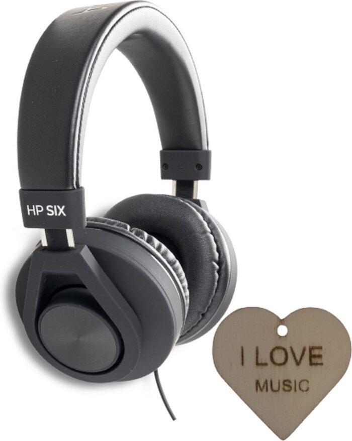 Gewa Hoofdtelefoon | HP SIX BLACK | Ergonomisch Design | Met Specter Sleutelhanger