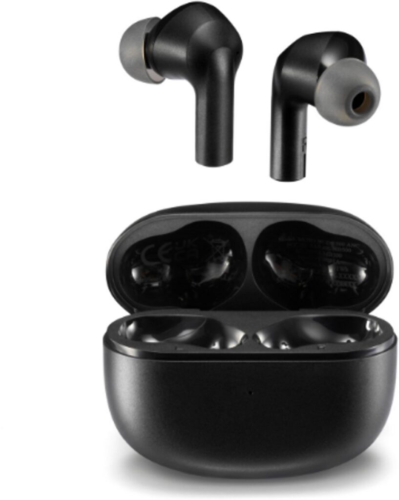 Motorola - Moto Buds 500 ANC Active Noise Canceling True Wireless Oordopjes, Snelle Koppeling, 20 Uur Speeltijd, Waterbestendig, USB-C Opladen, Zwart