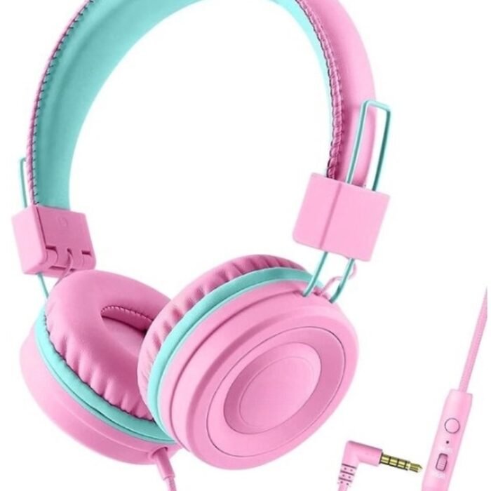 Intelectro Kinderheadset - Een Veilige en Krachtige Luisterervaring voor Kinderen! - Gehoorbescherming - Immersieve Geluidskwaliteit - Opvouwbaar - Verstelbare Hoofdband - Roze - Levering Sneller dan Aangegeven!