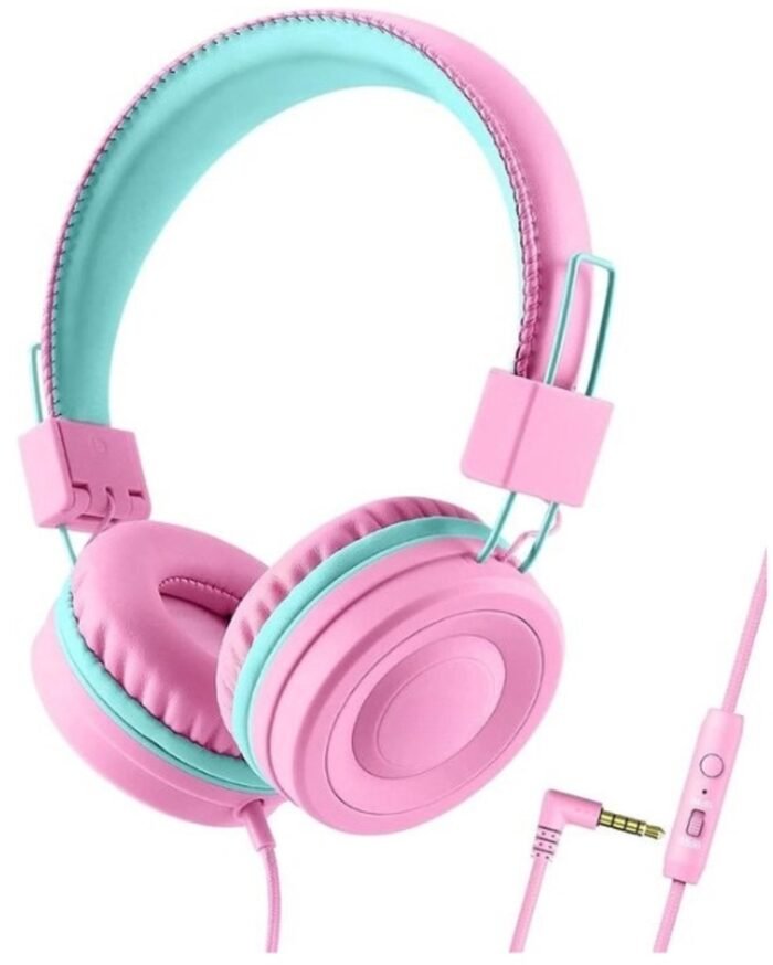 Intelectro Kinderheadset - Een Veilige en Krachtige Luisterervaring voor Kinderen! - Gehoorbescherming - Immersieve Geluidskwaliteit - Opvouwbaar - Verstelbare Hoofdband - Roze - Levering Sneller dan Aangegeven!