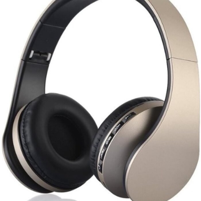StayPowered Bluetooth Koptelefoon - HiFi Geluid voor Een Ongekende Muziekbeleving - Draadloos of Bekabeld - Ingebouwde Microfoon - Micro-SD en FM-Radio - Comfortabele Memory Foam Oorkussens - Zwart/Goud - Levering Sneller dan Aangegeven!