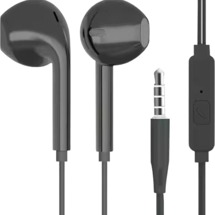 Oordoppen met draad - Met Microfoon - voor Muziek - Zwart - 3.5mm