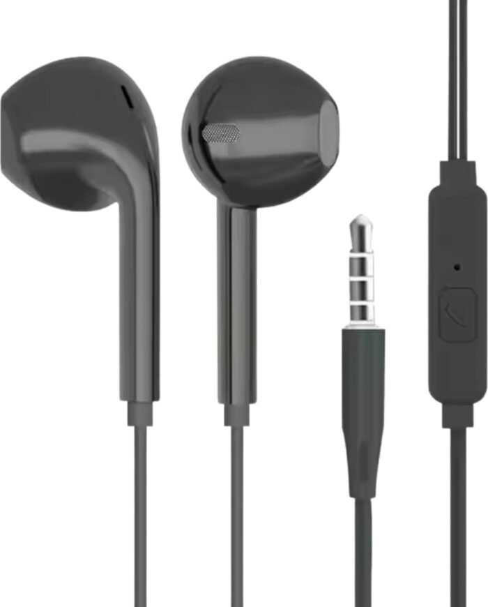 Oordoppen met draad - Met Microfoon - voor Muziek - Zwart - 3.5mm