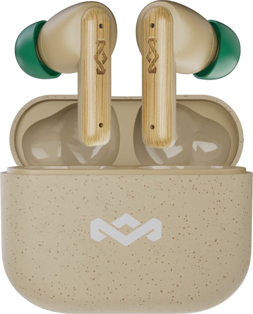 House of Marley Little Bird Draadloze Oordopjes - Oortjes Draadloos - Bluetooth - 24 uur speeltijd - Eco Friendly Design - Quickcharge - Creme