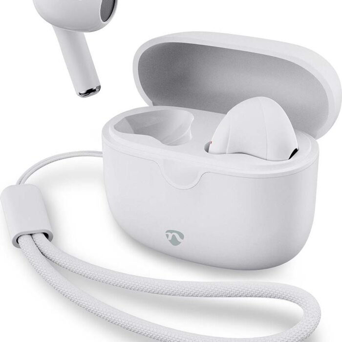 Nedis Volledig Draadloze Oordopjes - Bluetooth - Maximale batterijduur: 16 uur - Aanraakbediening - Charging case - Draadloze oplaadcase - Ingebouwde microfoon - Ondersteuning voor spraakbesturing - Wit