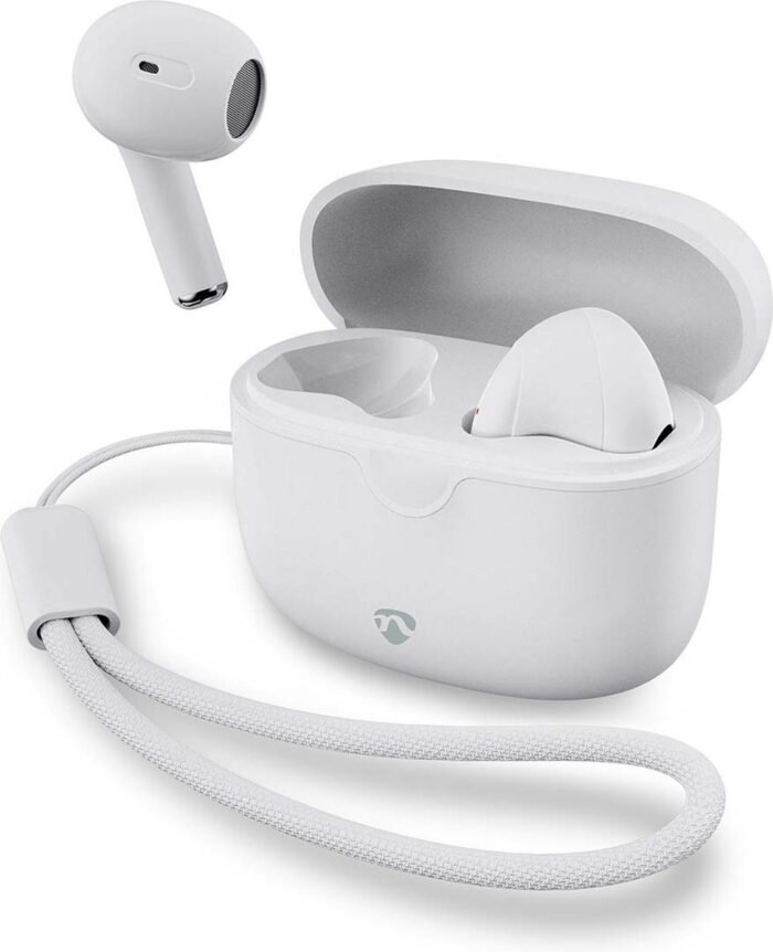 Nedis Volledig Draadloze Oordopjes - Bluetooth - Maximale batterijduur: 16 uur - Aanraakbediening - Charging case - Draadloze oplaadcase - Ingebouwde microfoon - Ondersteuning voor spraakbesturing - Wit