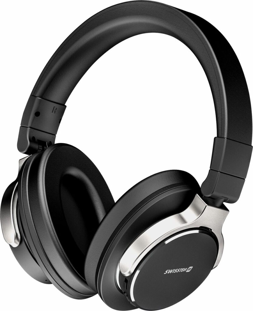 Swissten Jumbo - Draadloze Bluetooth Over-ear koptelefoon - Zwart