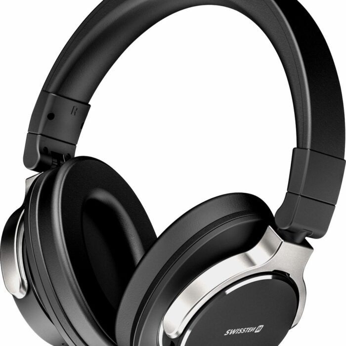 Swissten Jumbo - Draadloze Bluetooth Over-ear koptelefoon met Noise Cancelling - Zwart