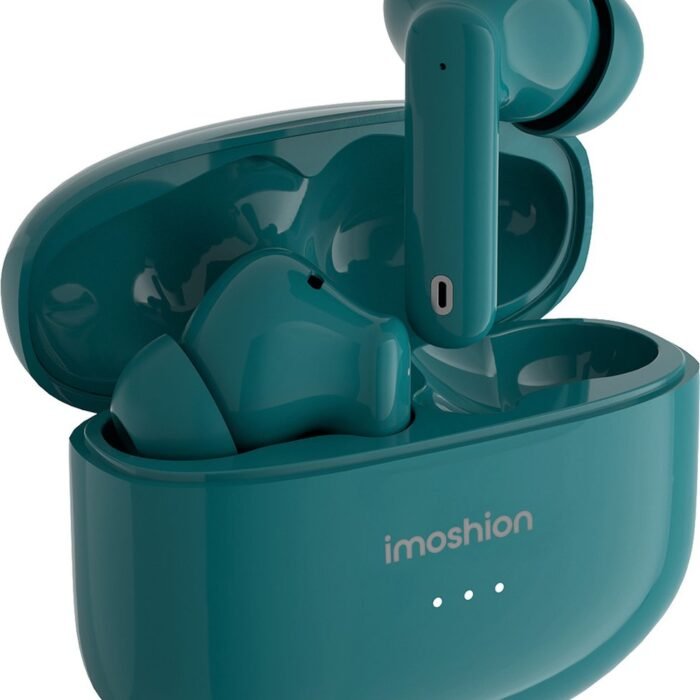 imoshion Aura Pro Draadloze In-Ear Oordopjes - Oortjes Draadloos - Earbuds Wireless Bluetooth - Active Noise Cancelling - Petrol Green