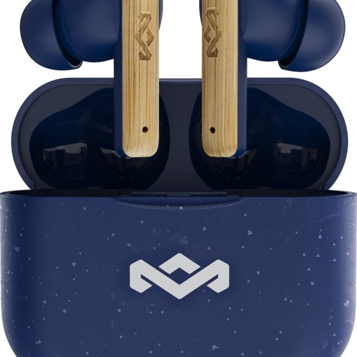 House of Marley Little Bird Draadloze Oordopjes - Oortjes Draadloos - Bluetooth - 24 uur speeltijd - Eco Friendly Design - Quickcharge - Blauw