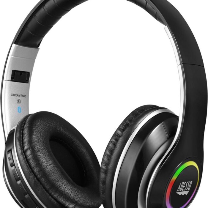 Draadloze bluetooth stereo koptelefoon - Adesso Xtream P500 - Ingebouwde microfoon - RGB kleuren