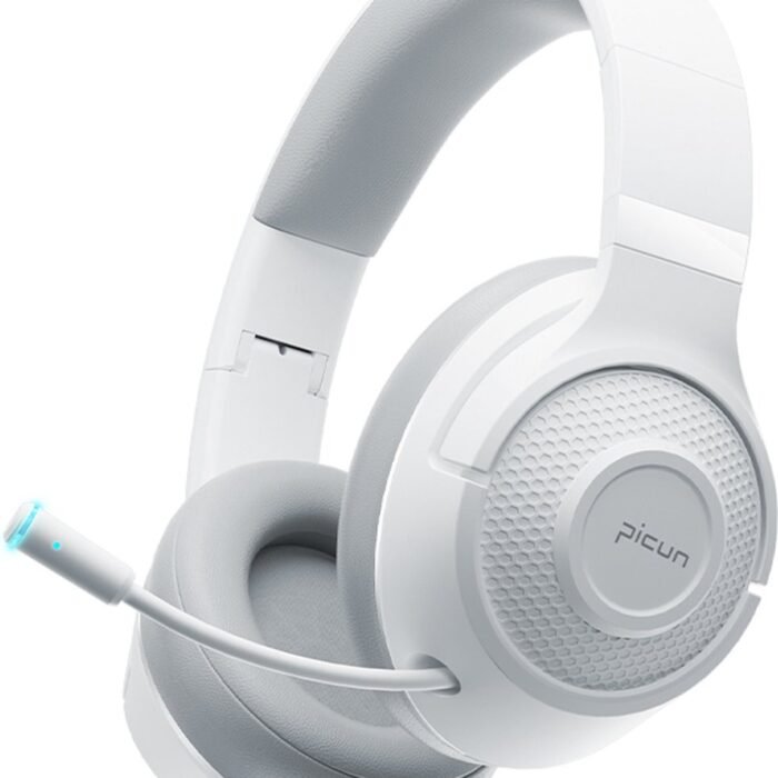 Picun BG-01 Gaming Headset - Draadloze Koptelefoons - Over ear - Dubbele modus （Bedrade/Bluetooth）- Multi platform - Wit