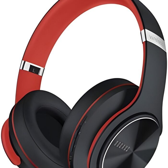 Selbro® Bluetooth Over-Ear Koptelefoon met 90 uur speeltijd, 3 EQ-modi, opvouwbaar, ingebouwde microfoon en zachte oorkussens - Rood-Zwart