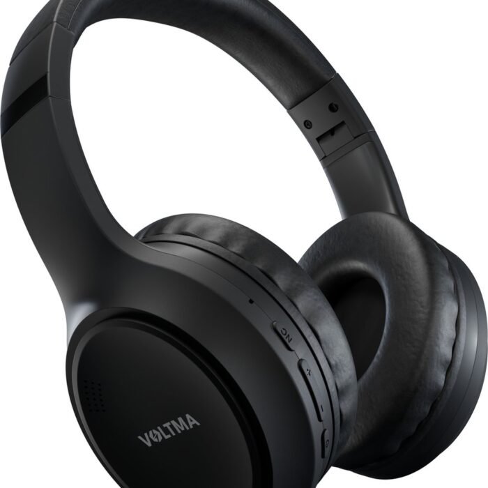 Voltma® PowerBeats Koptelefoon - Headset met microfoon en IPX5 waterdicht - 80 uur Speeltijd - Headphone Bluetooth 5.2 - 27dB Active Noise Cancelling ANC - Hoofdtelefoon Draadloos - Multipoint Pairing - Over-ear - Comfortabele Wireless Earphones