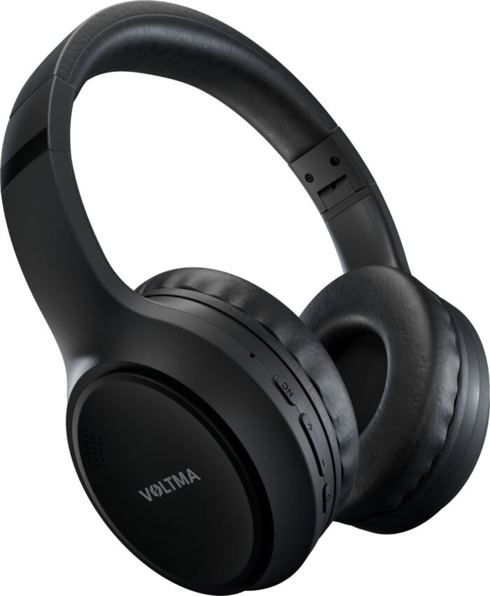 Voltma® PowerBeats Koptelefoon - Headset met microfoon en IPX5 waterdicht - 80 uur Speeltijd - Headphone Bluetooth 5.2 - 27dB Active Noise Cancelling ANC - Hoofdtelefoon Draadloos - Multipoint Pairing - Over-ear - Comfortabele Wireless Earphones
