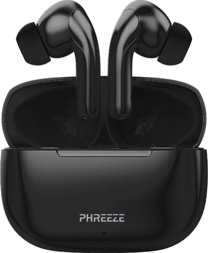 Phreeze Active Noise Cancelling Draadloze Oordopjes - iPX5 Waterdicht - 26 uur Speeltijd - Oplaadcase - Hi Res Audio - USB-C Fast Charge - Bluetooth 5.2
