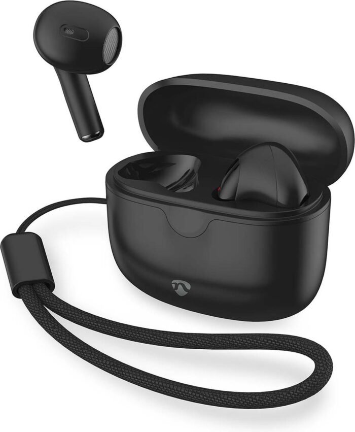 Nedis Volledig Draadloze Oordopjes - Bluetooth - Maximale batterijduur: 16 uur - Aanraakbediening - Charging case - Draadloze oplaadcase - Ingebouwde microfoon - Ondersteuning voor spraakbesturing - Zwart
