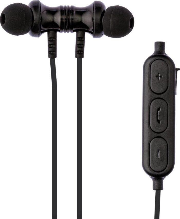 Grixx Optimum In-Ear oordopjes Black - Draadloos - Bluetooth - Magnetische sluiting - In-Ear Click-Serie - Zwart