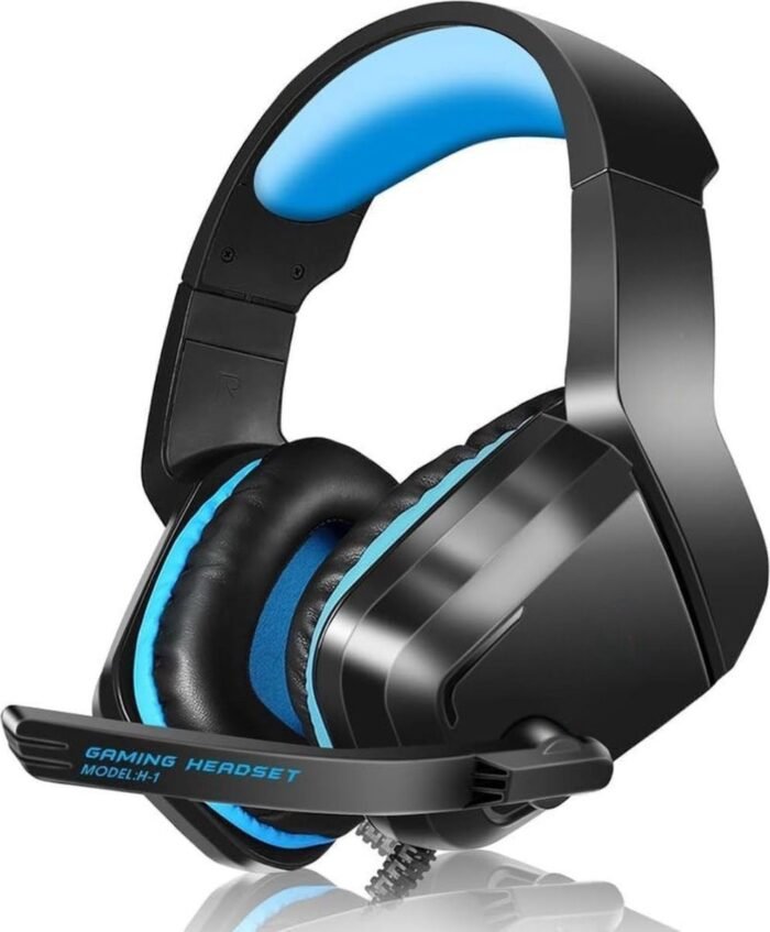 StayPowered Gaming Headset - Meeslepend 3D Surround Sound voor Ultieme Game-ervaring - Ruisonderdrukking - Omni Directionele Microfoon - Compatibel met PS5/PC/Xbox - Verstelbare Hoofdband - Blauw - Levering Sneller dan Aangegeven!
