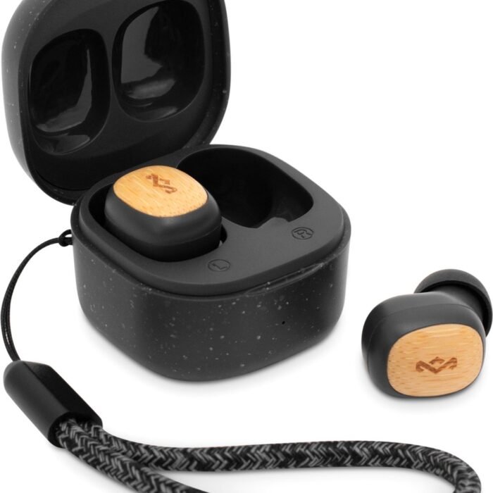 House of Marley Smile Jamaica TWS Draadloze oordopjes - Bluetooth - 14 uur speeltijd - Met Microfoon - Oortjes Draadloos - Gemaakt van Duurzame Materialen - Zwart