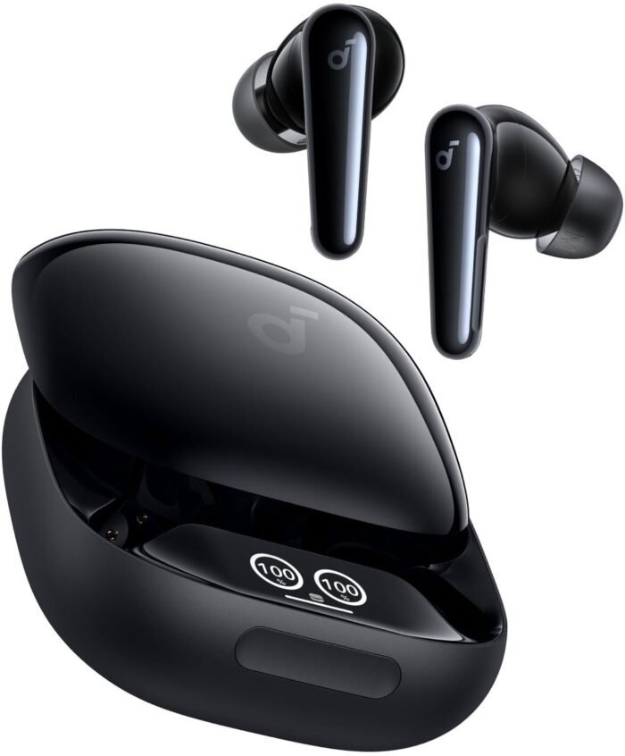 soundcore by Anker Liberty 4 Pro - Draadloze Oordopjes - Noise Cancelling Earbuds - High-Resolution Sound - Wireless - Zwart